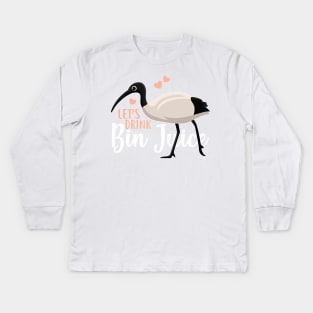 Let's Drink Bin Juice Bin Chicken Kids Long Sleeve T-Shirt